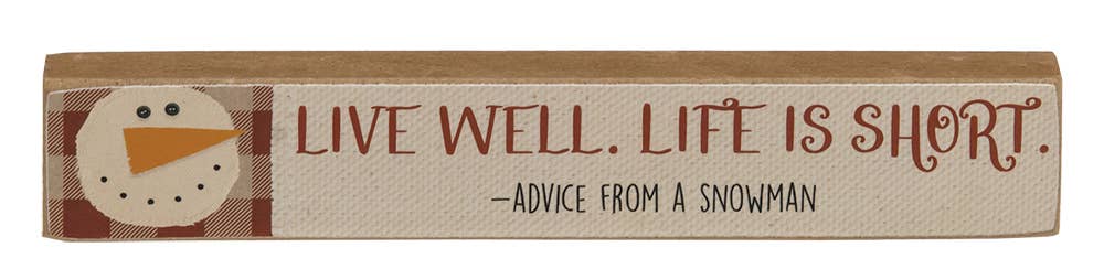 Snowman Advice Mini Stick, 3 Assorted
